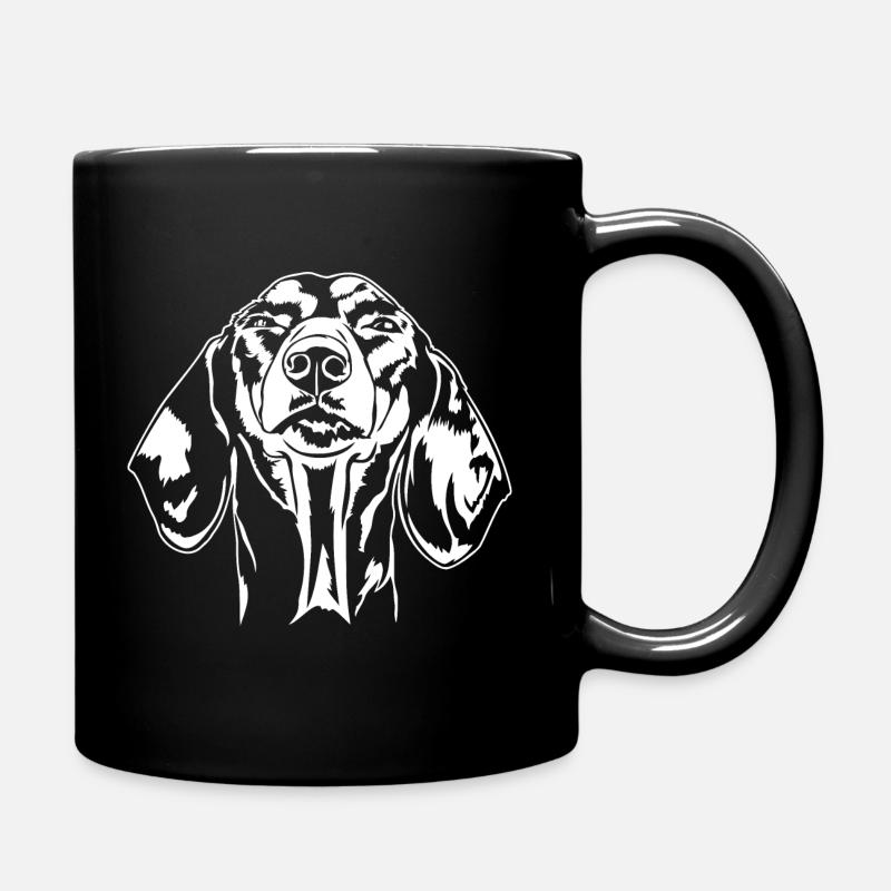 Drôle de teckel teckel teckel chiens Wilsigns - Mug uni - noir