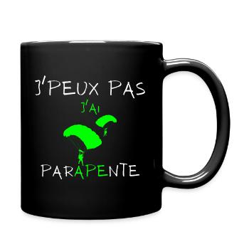 j'peux pas j'ai parapente - Mug uni - noir - Droite