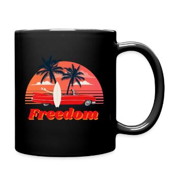 Freedom - Tasse einfarbig - Schwarz - Rechts