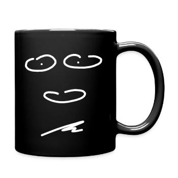 Viele Gesichter #19 - Tasse einfarbig - Schwarz - Rechts