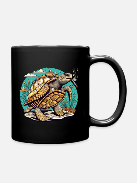 Turtle with Joint - Tasse einfarbig - Schwarz