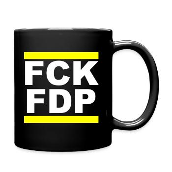 FCK FDP - Tasse einfarbig - Schwarz - Rechts
