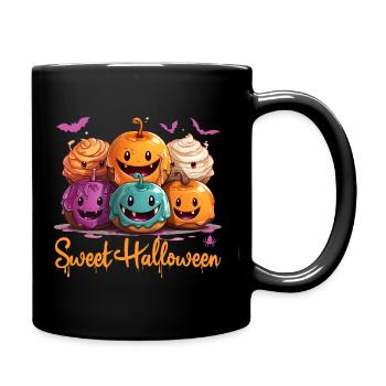 Citrouille Kawaii Orange Sweet Halloween - Mug uni - noir - Droite