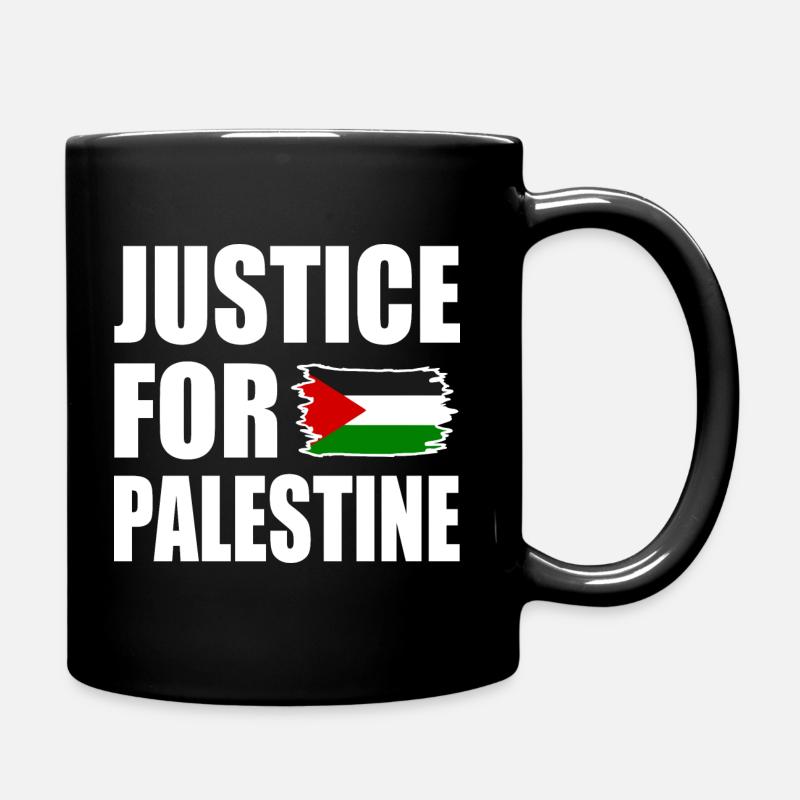 Justice for palestine - Full Colour Mug - black