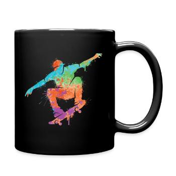 Skateboarder Skateboard Fille Skater Enfants - Mug uni - noir - Droite