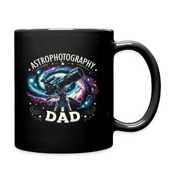 Astrofotografie Papa - Tasse einfarbig - Schwarz - Rechts