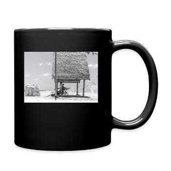 Cabane de plage solitaire - Mug uni - noir - Droite