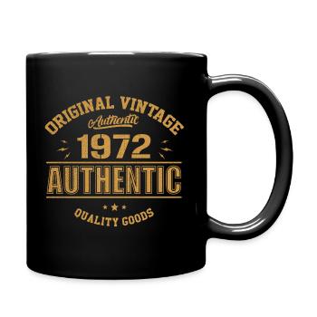 Authentisches 1972 Original 1972 Geburtstagsgeschenk - Tasse einfarbig - Schwarz - Rechts