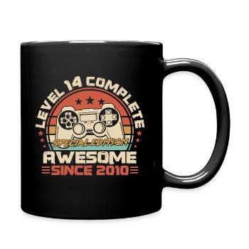 14 Geburtstag Gamer Jahrgang 2010 geboren - Tasse einfarbig - Schwarz - Rechts