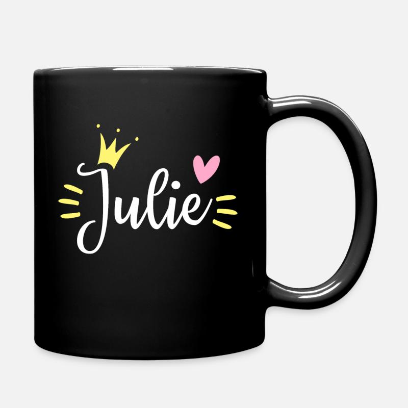 Couronne de prénom Julie - Mug uni - noir