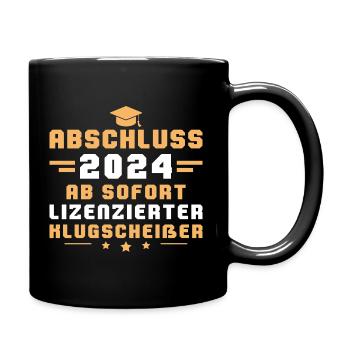 Abschluss 2024 Mittlere Reife Realschule - Tasse einfarbig - Schwarz - Rechts