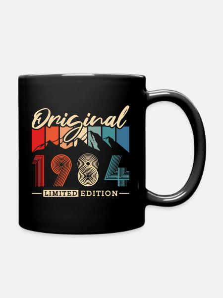 Original 1984 Jahrgang Vintage Geburtstag - Tasse einfarbig - Schwarz