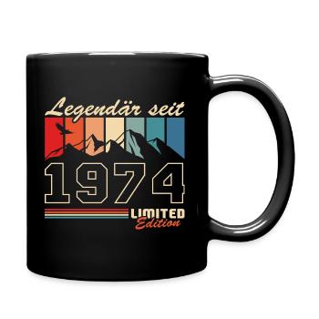 1974 Jahrgang Vintage Berge Geburtstag - Tasse einfarbig - Schwarz - Rechts