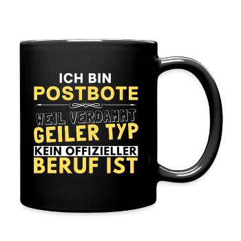 Verdammt geiler Typ - Postbote Edition - Tasse einfarbig - Schwarz - Rechts
