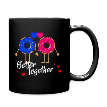 Donut Love Partners Saint-Valentin - Better Together - Mug uni - noir - Droite