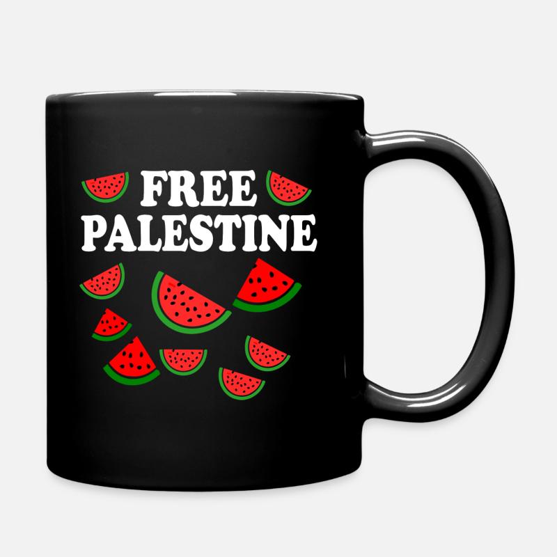 Free palestine - Tasse einfarbig - Schwarz