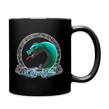 Jörmungandr - Die Midgardschlange - Tasse einfarbig - Schwarz - Rechts