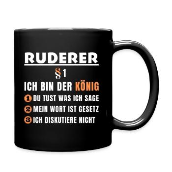 Cadeau de rameur - Je suis le roi - Mug uni - noir - Droite