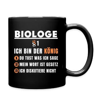 Cadeau de biologiste - je suis le roi - Mug uni - noir - Droite