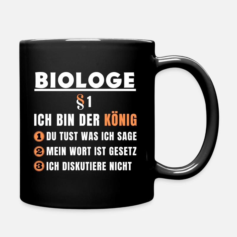 Cadeau de biologiste - je suis le roi - Mug uni - noir