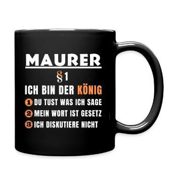 Mason Gift - I Am The King - Full Colour Mug - black - Right