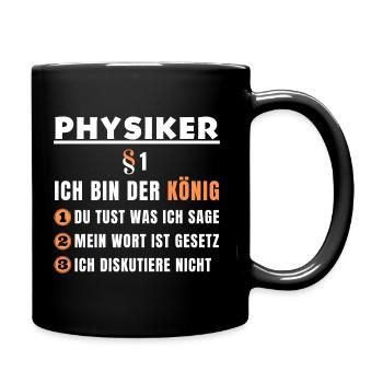 Cadeau de physicien - Je suis le roi - Mug uni - noir - Droite