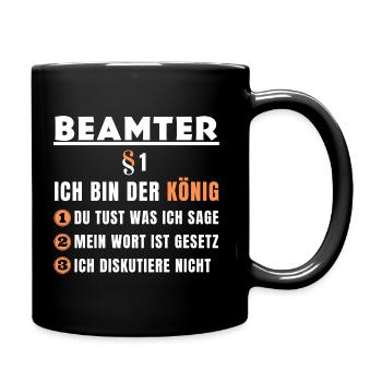 Cadeau officiel - Je suis le roi - Mug uni - noir - Droite