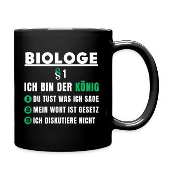 Cadeau de biologiste - je suis le roi - Mug uni - noir - Droite