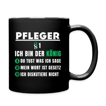 Cadeau de soignant - Je suis le roi - Mug uni - noir - Droite