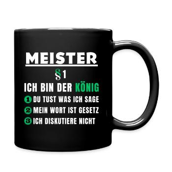 Cadeau de maître - Je suis le roi - Mug uni - noir - Droite
