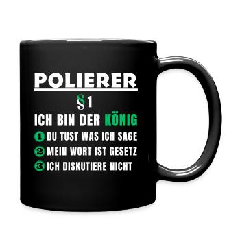 Polisseuse cadeau - je suis le roi - Mug uni - noir - Droite