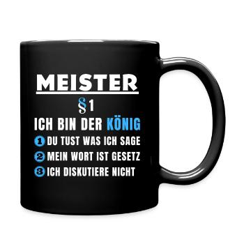 Cadeau de maître - Je suis le roi - Mug uni - noir - Droite