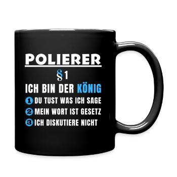 Polisseuse cadeau - je suis le roi - Mug uni - noir - Droite