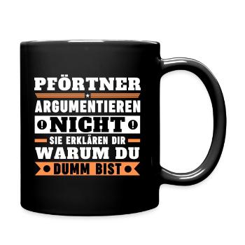 Gatekeepers don't argue - Full Colour Mug - black - Right