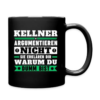 Les serveurs ne discutent pas - Mug uni - noir - Droite
