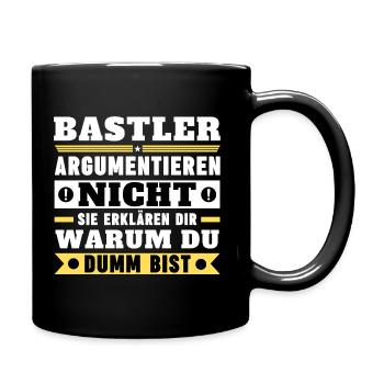 Hobbyists don't argue - Full Colour Mug - black - Right