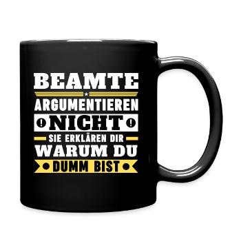 Les responsables ne discutent pas - Mug uni - noir - Droite