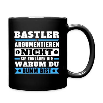 Hobbyists don't argue - Full Colour Mug - black - Right