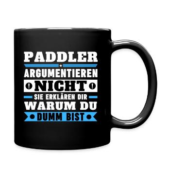 Paddlers don't argue - Full Colour Mug - black - Right