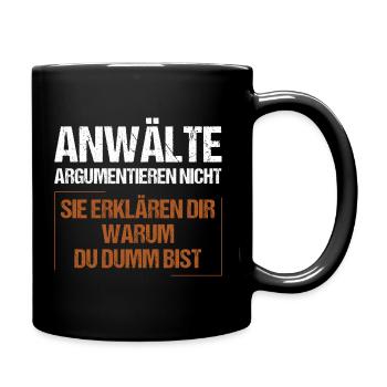 Lawyers don't argue - Full Colour Mug - black - Right