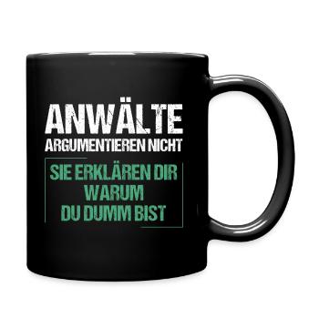 Lawyers don't argue - Full Colour Mug - black - Right