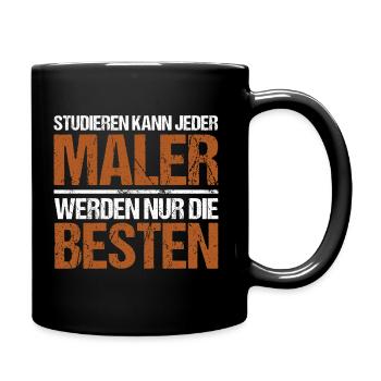 Anyone can study - Maler Edition - Full Colour Mug - black - Right