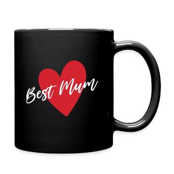 Beste Mama - Tasse einfarbig - Schwarz - Rechts