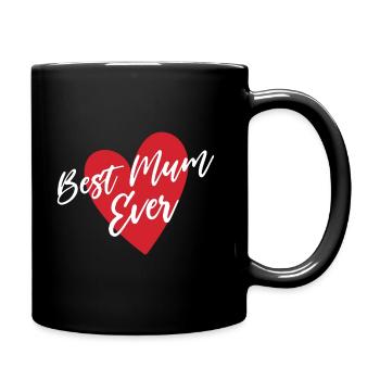 Beste Mutter aller Zeiten - Tasse einfarbig - Schwarz - Rechts