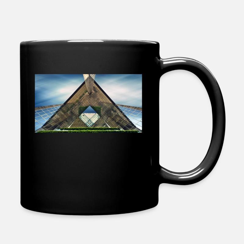 Architectural triangle - Full Colour Mug - black
