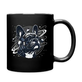 Frenchi in Space 3 - Tasse einfarbig - Schwarz - Rechts