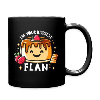 I'm Your Biggest Flan - Funny Dessert Lover - Full Colour Mug - black - Right