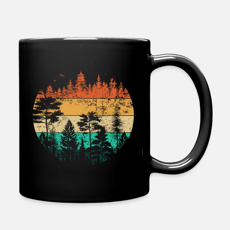 Jäger Bergsteiger Wanderer Abenteuer - Tasse einfarbig - Schwarz
