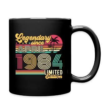 April 1984 Legendary Vintage Birthday Gift - Full Colour Mug - black - Right