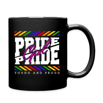 Love Is Love Pride Colors Of Rainbow Equality - Full Colour Mug - black - Right